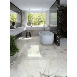 Carrelage sol / mur effet marbre gris anthracite mate 60x120 cm MARBLELOUS Wailea R-Aelle Carrelage Online