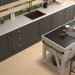 Carrelage sol / mur effet zellige bejmat marocain 5X15 cm beige mate FANGO NATURAL-Aelle Carrelage Online