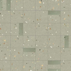 Carrelage sol / mur effet terrazzo 20x20 cm Croccante Eclair Menta - Patchwork (vendu par boite de 1m2)-Eiffel art construction Clearance