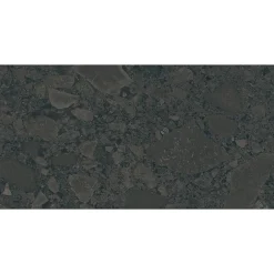 Aelle Carrelage Carrelage sol / mur effet terrazzo noir 60x120 cm BLACK SPACE
