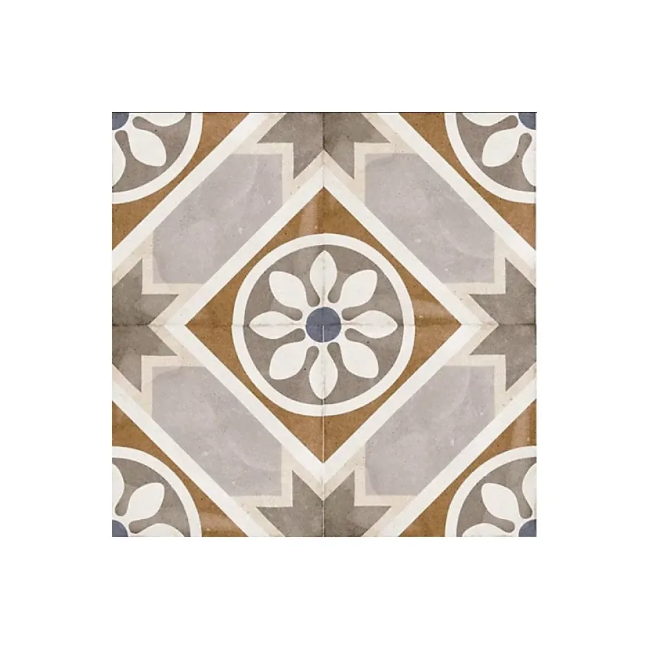 Aelle Carrelage Carrelage sol / mur effet ciment motif coloré 20x20 cm ART NOUVEAU APOLLO COLOUR