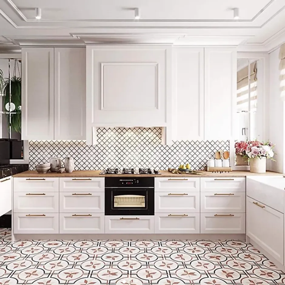 Carrelage sol / mur effet ciment motif coloré 20x20 cm ART NOUVEAU EMBASSY COLOUR-Aelle Carrelage Outlet