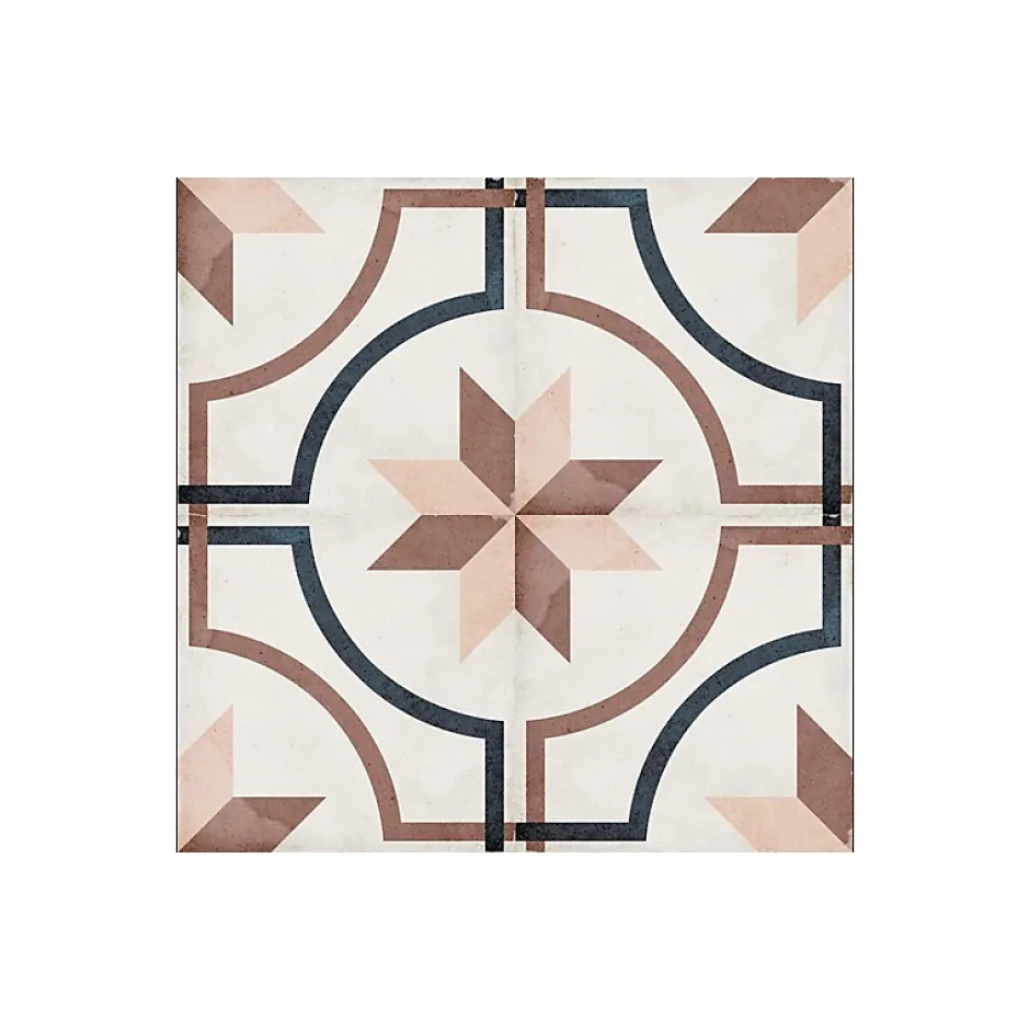 Carrelage sol / mur effet ciment motif coloré 20x20 cm ART NOUVEAU EMBASSY COLOUR-Aelle Carrelage Outlet