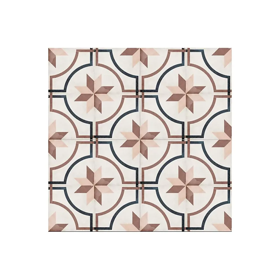 Carrelage sol / mur effet ciment motif coloré 20x20 cm ART NOUVEAU EMBASSY COLOUR-Aelle Carrelage Outlet