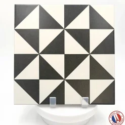 Aelle Carrelage Carrelage sol / mur effet ciment motif géométrique 20x20 cm 1900 TERRADES