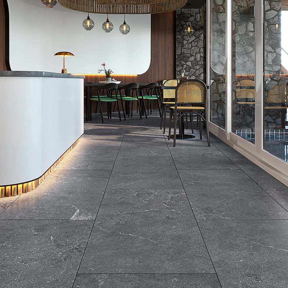 Carrelage sol / mur effet marbre gris SALUS ANTHRACITE l.60 x L.120 cm Mat-Limcaro Sale