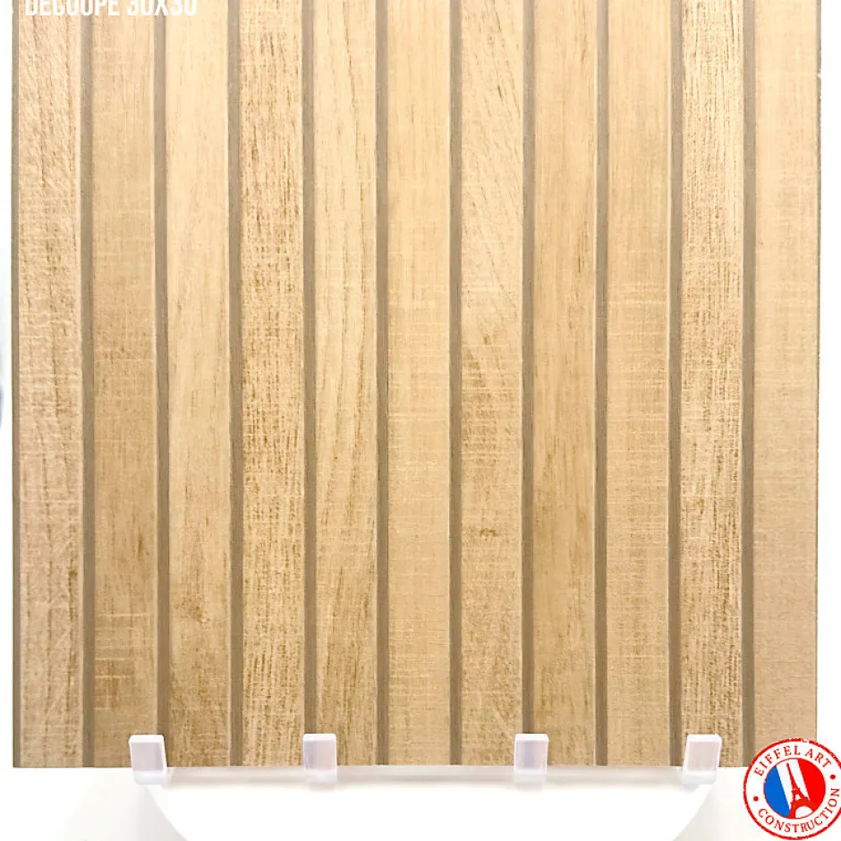 Aelle Carrelage Carrelage sol / mur effet bois bambou relief 60x120 cm ARTWOOD RIBBON NATURAL