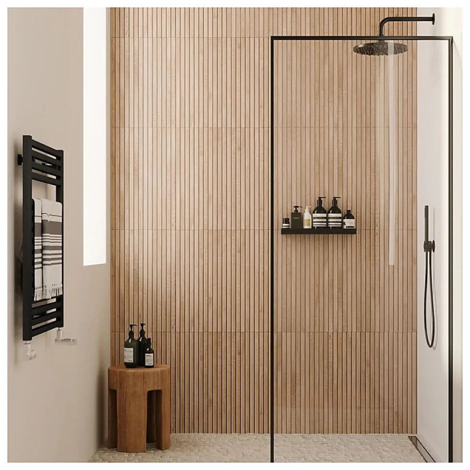 Aelle Carrelage Carrelage sol / mur effet bois bambou relief 60x120 cm ARTWOOD RIBBON NATURAL