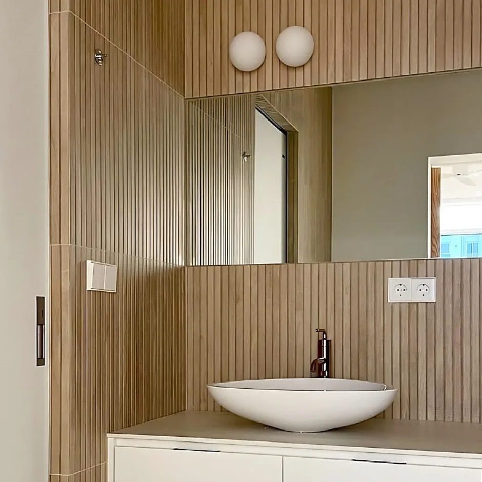 Aelle Carrelage Carrelage sol / mur effet bois bambou relief 60x120 cm ARTWOOD RIBBON NATURAL