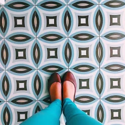 Aelle Carrelage Carrelage sol / mur effet ciment 20x20 cm 1900 DORDA 20 x 20 cm Carrelage aspect carreaux de ciment