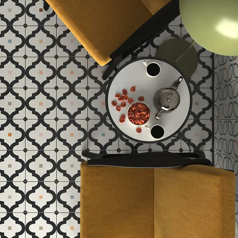 Carrelage sol / mur effet ciment anthracite 20x20 cm MAORI LADAKHI GRAFITO-Aelle Carrelage Online