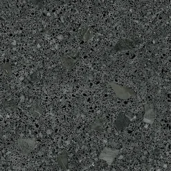 Eiffel art construction Carrelage sol / mur effet terrazzo noir 60x60 cm MISCELA R GRAFITO (vendu par boite de 1.44m2)