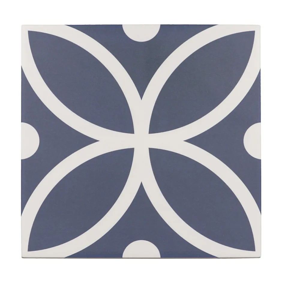 Aelle Carrelage Carrelage sol / mur effet ciment à motif 20x20 cm RIVOLI - BERGEN AZUL