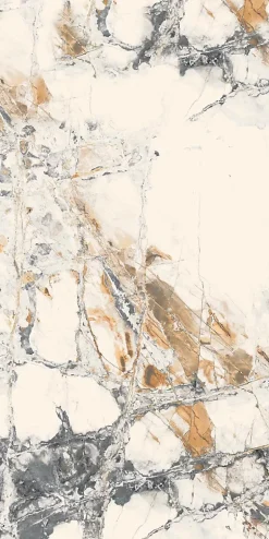 Limcaro Carrelage sol / mur effet marbre blanc PATAGONIA VEINY l.60 x L.120 cm Brillant