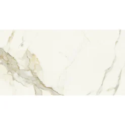 Carrelage sol / mur effet marbre beige 60x120 cm - SCULTOREA calacatta oro fino J400-Aelle Carrelage Outlet