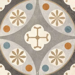 Eiffel art construction Carrelage sol / mur effet terrazzo 20x20 cm Croccante Barchetto Multicolor - Patchwork (vendu par boite de 1m2)