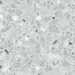 Carrelage sol / mur effet terrazzo brillant 80x80 cm MONACO R GRIS PULIDO-Aelle Carrelage New