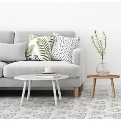 Carrelage sol / mur effet ciment motif fleur 20x20 cm ALAMEDA BUCARELI CIELO-Aelle Carrelage New