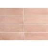 Carrelage sol / mur effet zellige bejmat marocain 5X15 cm rose mate 5X15 cm COCO ORHARD PINK MATT-Aelle Carrelage