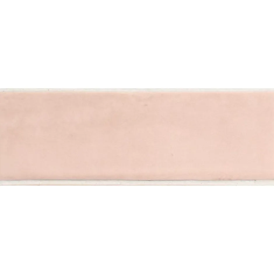 Carrelage sol / mur effet zellige bejmat marocain 5X15 cm rose mate 5X15 cm COCO ORHARD PINK MATT-Aelle Carrelage