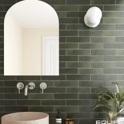 carrelage sol / mur effet zellige bejmat vert 6x24,6 cm mate ARGILE KAKHI-Aelle Carrelage Online