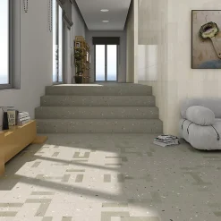 Carrelage sol / mur effet terrazzo 20x20 cm Croccante Eclair Sesamo - Patchwork (vendu par boite de 1m2)-Eiffel art construction Best