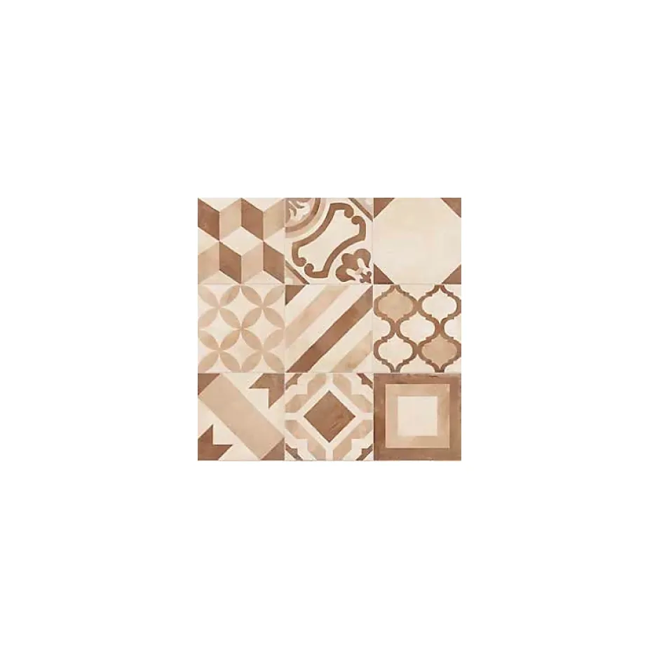 Carrelage sol / mur effet ciment 20x20 cm TERRA MIX PATCHWORK-Eiffel art construction Clearance