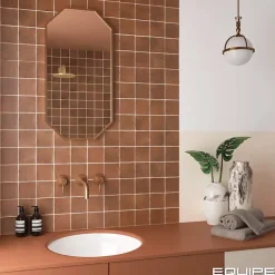 carrelage sol / mur effet zellige bejmat terracotta terre cuite 10x10 cm mate ARGILE COTTO-Aelle Carrelage Best