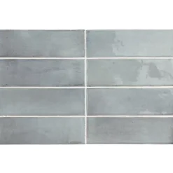 Carrelage sol / mur effet zellige bejmat marocain 5X15 cm bleu brillant 5X15 cm COCO BLUE GRASS WALL-Aelle Carrelage New