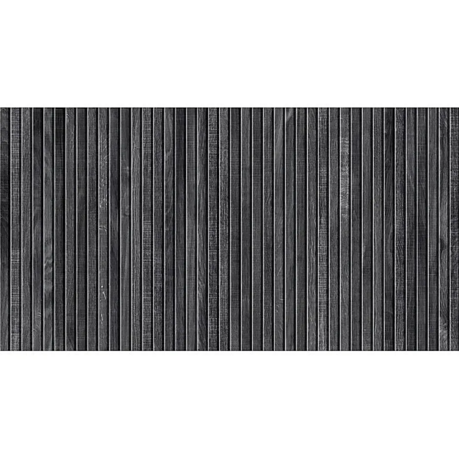 Carrelage sol / mur effet bois bambou à relief 60x120 cm ARTWOOD RIBBON BLACK-Aelle Carrelage Discount