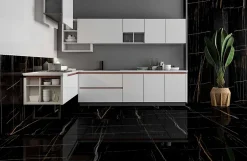 Carrelage sol / mur effet marbre noir ELEGANCE BLACK l.60 x L.120 cm Brilliant-Limcaro Best