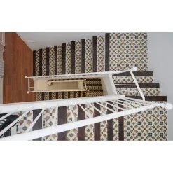 Aelle Carrelage Carrelage sol / mur effet ciment motif coloré 20x20 cm ART NOUVEAU EMPIRE COLOUR