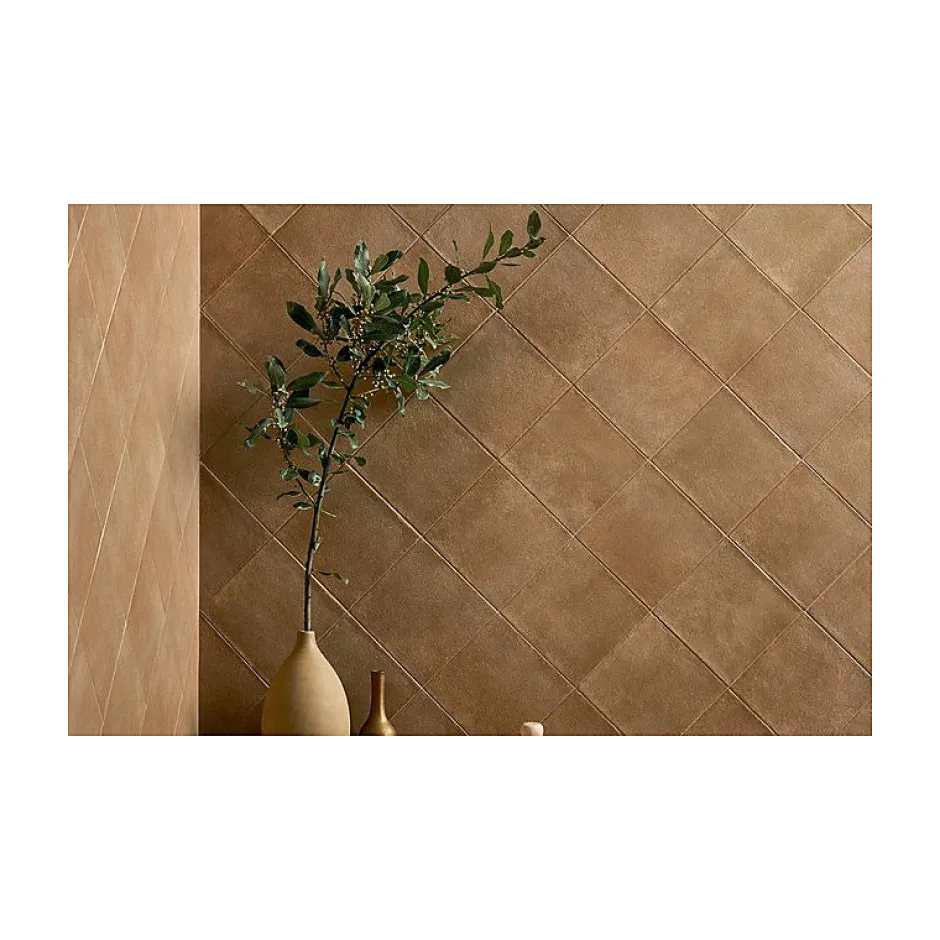 Eiffel art construction Carrelage sol / mur effet ciment 20x20 cm TERRACRETA Chamotte(vendu par boite de 1.20m2)