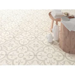 Aelle Carrelage Carrelage sol / mur effet ciment taupe 20x20 cm CAPRICE - BURGUNDY ANGLE