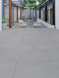 Limcaro Carrelage sol / mur effet béton gris EPOCH SILVER l.60 x L.120 cm Mat