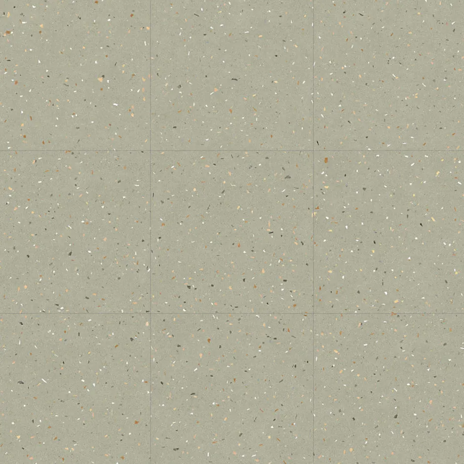 Eiffel art construction Carrelage sol / mur effet terrazzo 80x80 cm Croccante-R Menta(vendu par boite de 1.28m2)