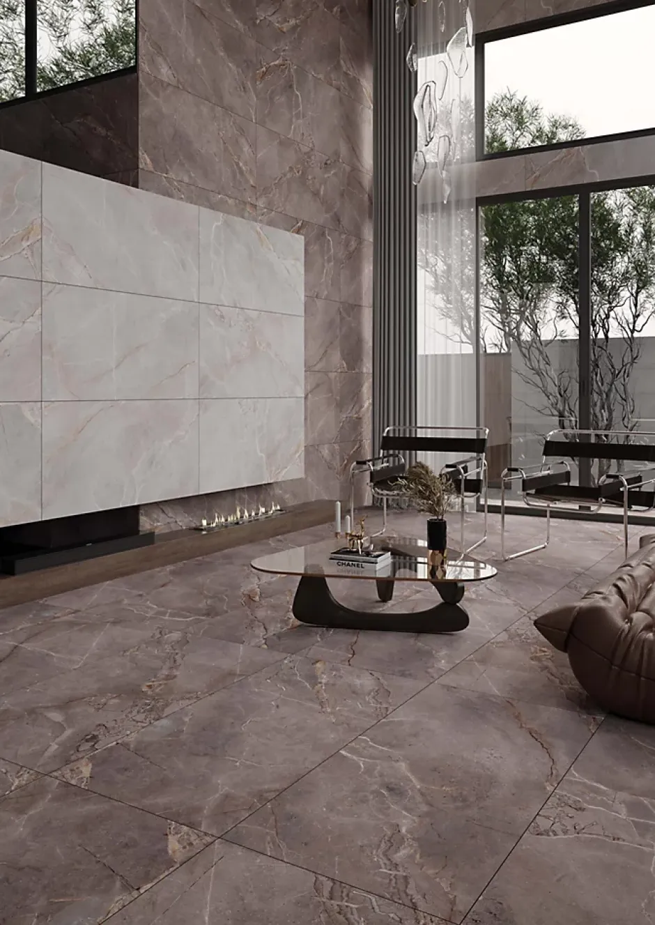 Carrelage sol / mur effet marbre beige MADRAN MINK l.60 x L.120 cm Mat-Limcaro Clearance