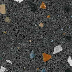 Carrelage sol / mur effet terrazzzo coloré 60x60 cm STRACCIATELLA GRAFITO(vendu par boite 1.44m2)-Eiffel art construction Discount