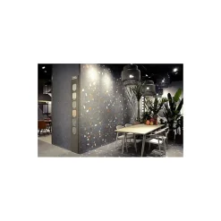 Carrelage sol / mur effet terrazzzo coloré 60x60 cm STRACCIATELLA GRAFITO(vendu par boite 1.44m2)-Eiffel art construction Discount