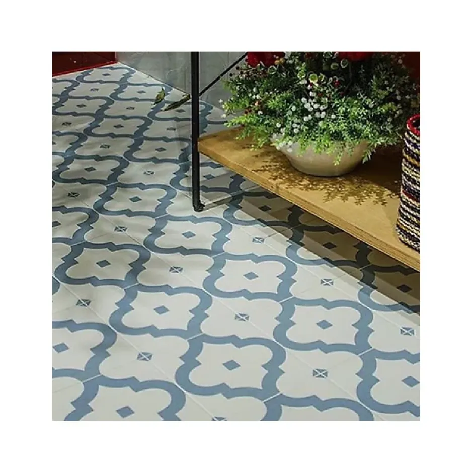 Carrelage sol / mur effet ciment bleu 20x20 cm MAORI LADAKHI CIELO-Aelle Carrelage Online