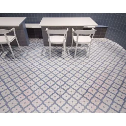 Carrelage sol / mur effet ciment bleu 20x20 cm MAORI LADAKHI CIELO-Aelle Carrelage Online