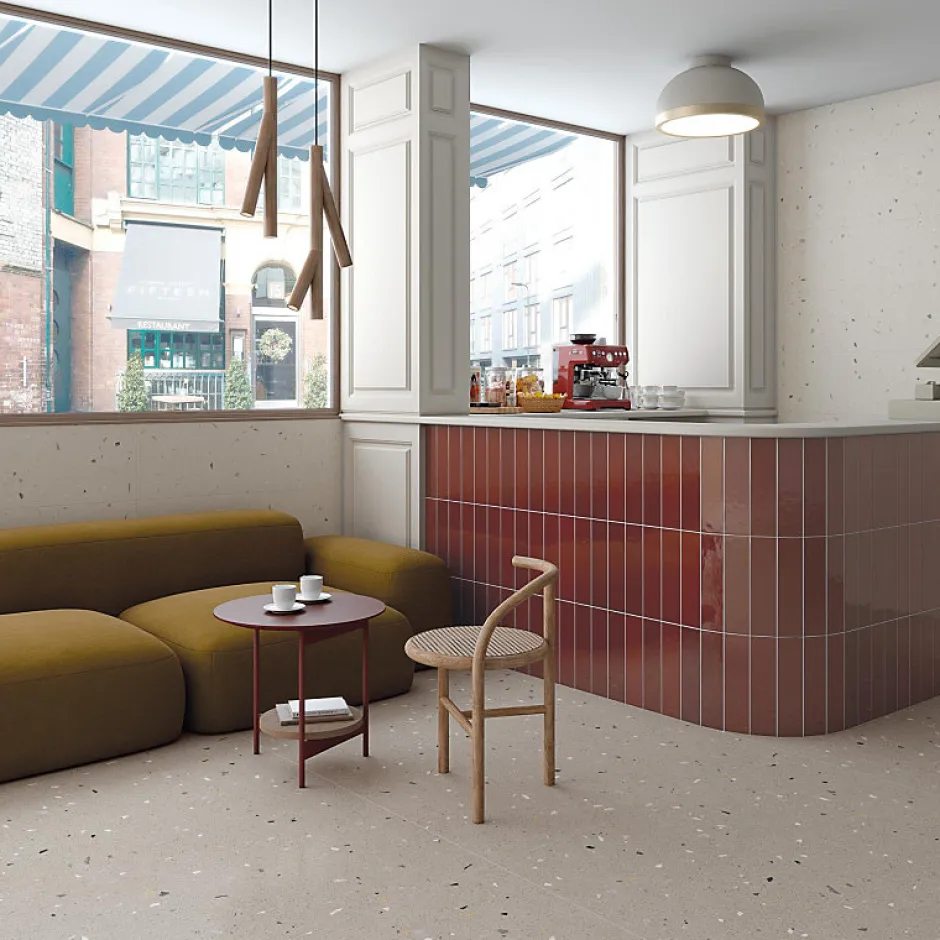 Carrelage sol / mur effet terrazzo 120x120 cm Croccante-R Sesamo(vendu par boite de 1.44m2)-Eiffel art construction New