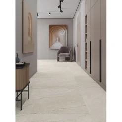 Aelle Carrelage Carrelage sol / mur effet pierre beige 80x80 cm BETILO R SAND