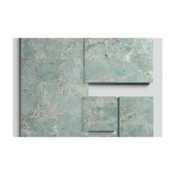Carrelage sol / mur effet marbre vert turquoise 120x120 cm FOYER ROYAL GREEN AMA-Aelle Carrelage Discount