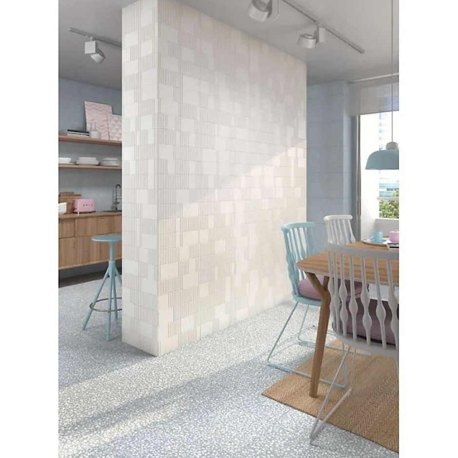 Aelle Carrelage Carrelage sol / mur effet terrazzo vert 30x30 cm FARNESE AMALFI MAR