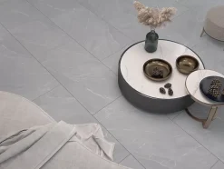 Limcaro Carrelage sol / mur effet marbre gris LAGOM GREY l.60 x L.120 cm Mat