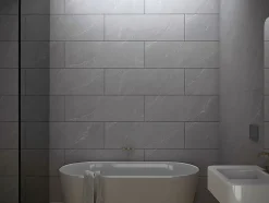 Limcaro Carrelage sol / mur effet marbre gris LAGOM GREY l.60 x L.120 cm Mat