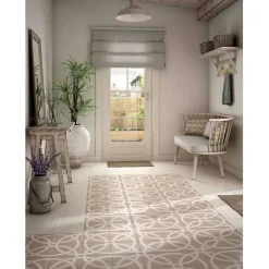 Carrelage sol / mur effet ciment uni taupe 20x20 cm CAPRICE TAUPE-Aelle Carrelage