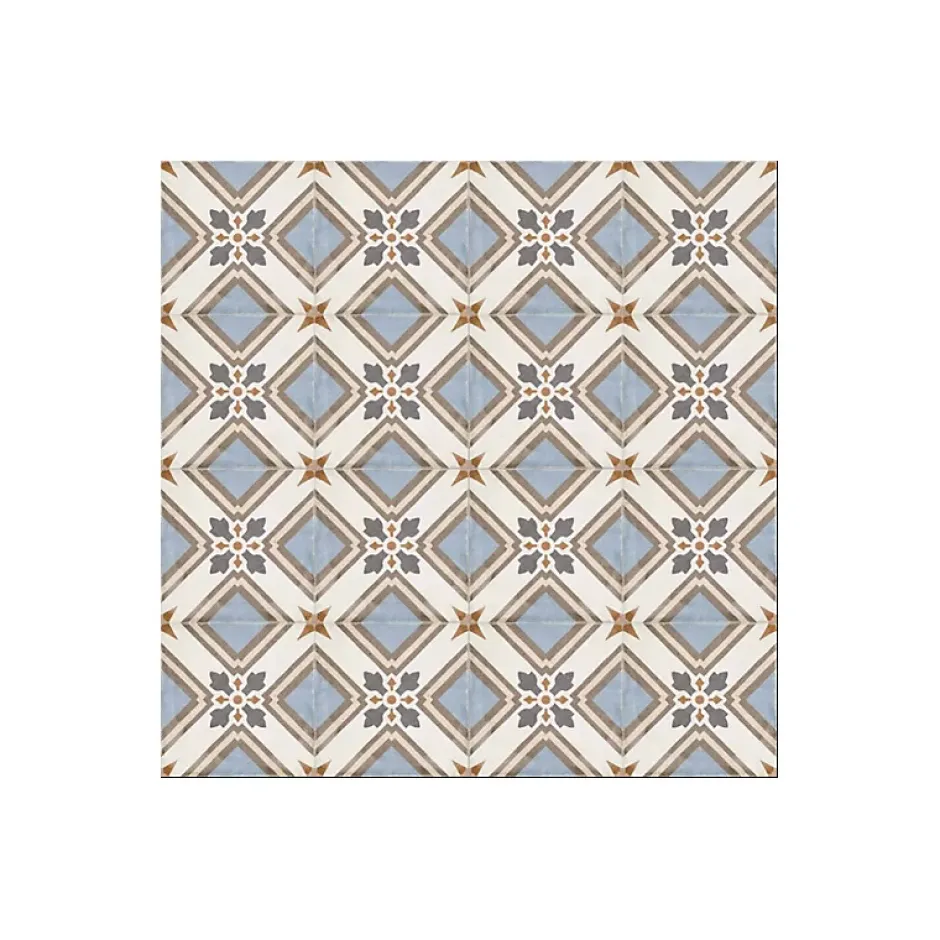 Aelle Carrelage Carrelage sol / mur effet ciment motif coloré 20x20 cm ART NOUVEAU TURIN COLOUR