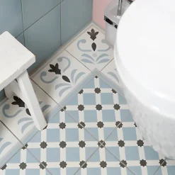 Aelle Carrelage Carrelage sol / mur effet ciment 20x20 cm 1900 VALVANERA 2 BORDURE